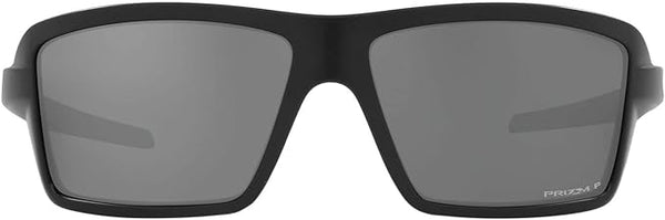 OAKLEY MEN'S CABLES RECTANGULAR SUNGLASSES, MATTE BLACK/PRIZM BLACK POLARIZED, OO9129 63