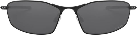 OAKLEY MEN'S WHISKER OVAL SUNGLASSES, SATIN BLACK/PRIZM BLACK POLARIZED, OO4141 60