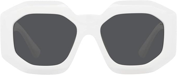 VERSACE WOMAN SUNGLASSES WHITE FRAME, DARK GREY LENSES, 56