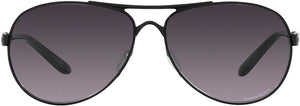 OAKLEY WOMEN'S FEEDBACK AVIATOR SUNGLASSES, SATIN BLACK/PRIZM GREY GRADIENT, OO4079 59