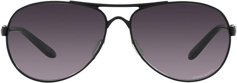 OAKLEY WOMEN'S FEEDBACK AVIATOR SUNGLASSES, SATIN BLACK/PRIZM GREY GRADIENT, OO4079 59