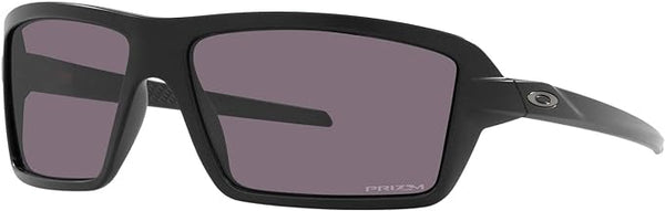 OAKLEY MEN'S CABLES RECTANGULAR SUNGLASSES, MATTE BLACK/PRIZM GREY, OO9129 63