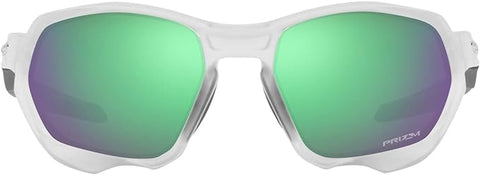 OAKLEY MEN'S PLAZMA RECTANGULAR SUNGLASSES, MATTE CLEAR/PRIZM ROAD JADE, OO9019 59