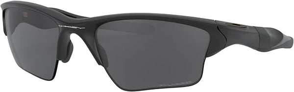 OAKLEY MEN'S HALF JACKET 2.0 XL RECTANGULAR SUNGLASSES, MATTE BLACK/GREY POLARIZED, OO9154 62