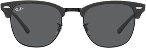 RAY-BAN CLUBMASTER SQUARE SUNGLASSES, GREY ON BLACK/DARK GREY, RB3016 55