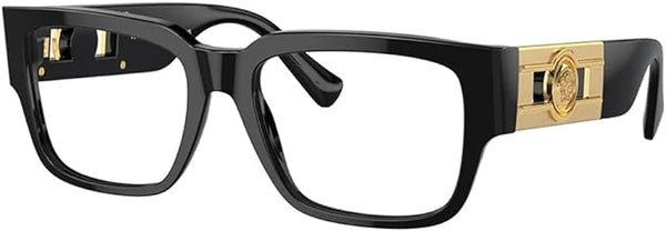 VERSACE ICONIC VE 3350 GB1 BLACK PLASTIC SQUARE EYEGLASSES 53