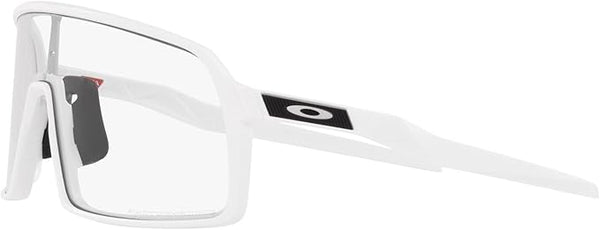 OAKLEY MEN'S OO9406A SUTRO LOW BRIDGE FIT POLARIZED RECTANGULAR SUNGLASSES, MATTE WHITE/CLEAR TO BLACK PHOTOCHROMIC, 37