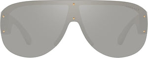 VERSACE VE 4391 311/6G TRANSPARENT GREY PLASTIC SHIELD SUNGLASSES GREY MIRROR LENS