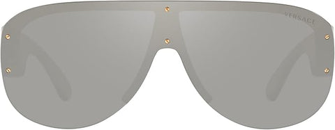 VERSACE VE 4391 311/6G TRANSPARENT GREY PLASTIC SHIELD SUNGLASSES GREY MIRROR LENS