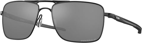 OAKLEY MEN'S GAUGE 6 TITANIUM SQUARE SUNGLASSES, SATIN BLACK/PRIZM BLACK POLARIZED, OO6038 57