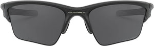 OAKLEY MEN'S HALF JACKET 2.0 XL RECTANGULAR SUNGLASSES, MATTE BLACK/GREY POLARIZED, OO9154 62