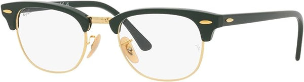 RAY-BAN CLUBMASTER SQUARE PRESCRIPTION EYEWEAR FRAMES, GREY ON BLACK/DEMO LENS, RX5154 51