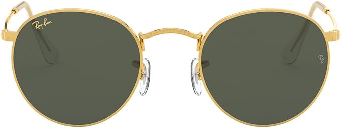 RAY-BAN ROUND METAL SUNGLASSES, LEGEND GOLD/G-15 GREEN, RB3447 50