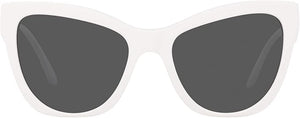 VERSACE WOMAN SUNGLASSES WHITE FRAME, DARK GREY LENSES, 56