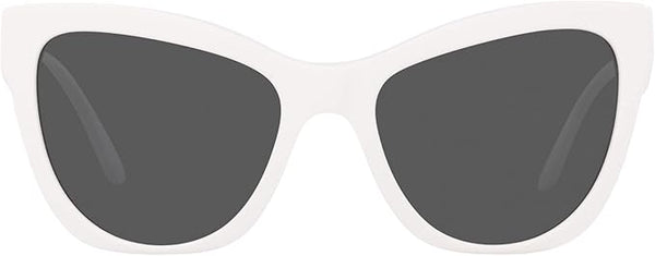 VERSACE WOMAN SUNGLASSES WHITE FRAME, DARK GREY LENSES, 56