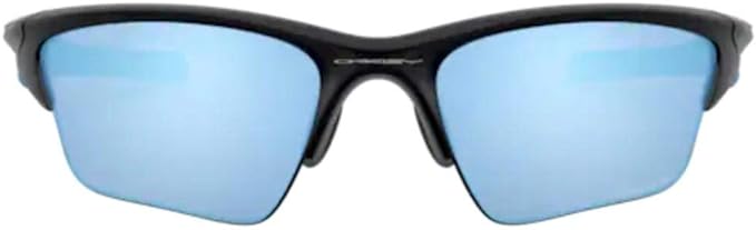 OAKLEY MEN'S HALF JACKET 2.0 XL RECTANGULAR SUNGLASSES, MATTE BLACK/PRIZM DEEP WATER POLARIZED, OO9154 62