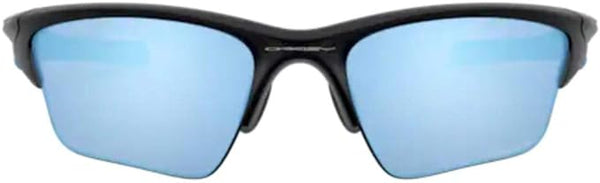 OAKLEY MEN'S HALF JACKET 2.0 XL RECTANGULAR SUNGLASSES, MATTE BLACK/PRIZM DEEP WATER POLARIZED, OO9154 62