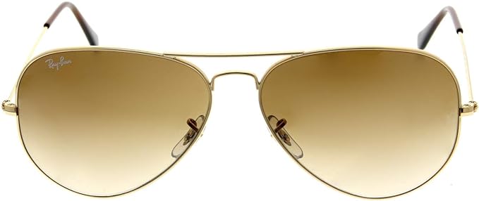 RAY-BAN CLASSIC AVIATOR SUNGLASSES, GOLD/CLEAR GRADIENT BROWN, RB3025 55