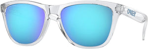 OAKLEY MEN'S FROGSKINS LOW BRIDGE FIT SQUARE SUNGLASSES, CRYSTAL CLEAR/PRIZM SAPPHIRE, 0OO9245 54