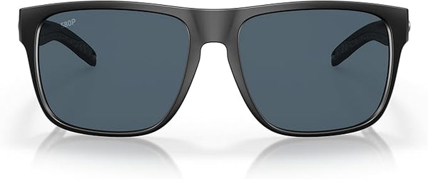 COSTA DEL MAR MAN SUNGLASSES MATTE BLACK FRAME, GRAY LENSES, 59