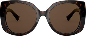 VERSACE VE 4387 108/73 HAVANA RECTANGLE SUNGLASSES BROWN LENS, 56