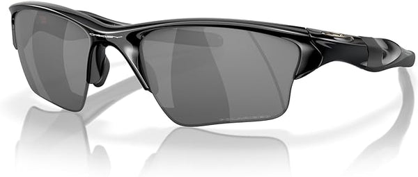 OAKLEY MEN'S HALF JACKET 2.0 XL RECTANGULAR SUNGLASSES, POLISHED BLACK/BLACK IRIDIUM POLARIZED, OO9154 62