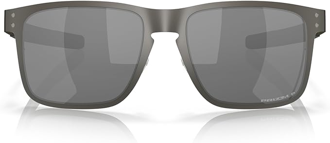 OAKLEY MEN'S HOLBROOK METAL SQUARE SUNGLASSES, MATTE GUNMETAL/PRIZM BLACK POLARIZED, OO4123 55