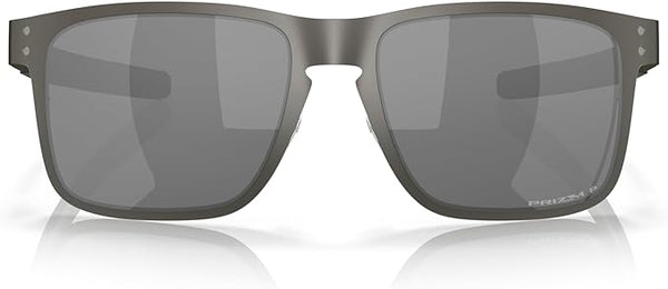 OAKLEY MEN'S HOLBROOK METAL SQUARE SUNGLASSES, MATTE GUNMETAL/PRIZM BLACK POLARIZED, OO4123 55