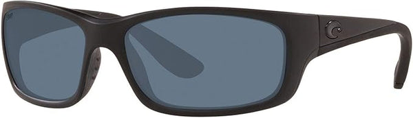 COSTA DEL MAR MENS JOSE RECTANGULAR SUNGLASSES, BLACKOUT/GREY POLARIZED-580P, 62