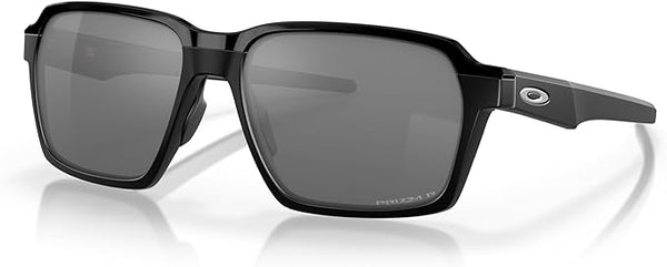 OAKLEY MEN'S PARLAY RECTANGULAR SUNGLASSES, MATTE BLACK/PRIZM BLACK POLARIZED, OO4143 58