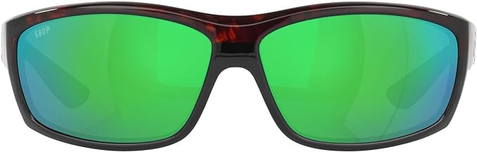 COSTA DEL MAR MENS SALTBREAK RECTANGULAR SUNGLASSES, TORTOISE/COPPER GREEN MIRRORED POLARIZED-580P, 65