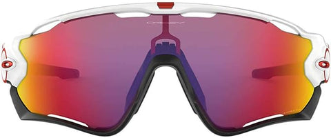 OAKLEY MEN'S JAWBREAKER RECTANGULAR SUNGLASSES, POLISHED WHITE ON BLACK/PRIZM ROAD, OO9290 31