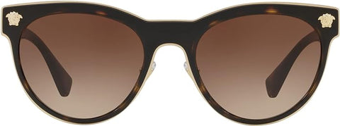 VERSACE WOMAN SUNGLASSES HAVANA FRAME, BROWN GRADIENT DARK BROWN LENSES, 54