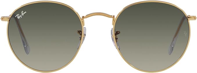 RAY-BAN ROUND METAL SUNGLASSES, GOLD/GREY GRADIENT, RB3447 53