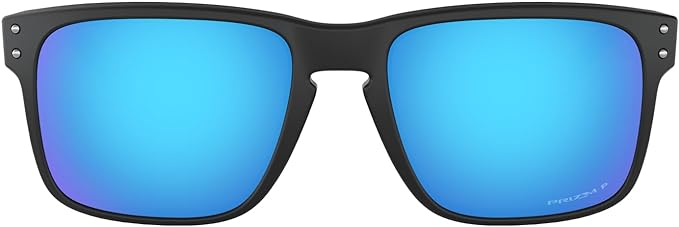 OAKLEY MEN'S HOLBROOK SQUARE SUNGLASSES, MATTE BLACK/PRIZM SAPPHIRE IRIDIUM POLARIZED, OO9102 55