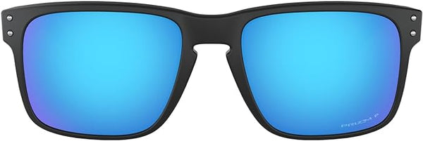 OAKLEY MEN'S HOLBROOK SQUARE SUNGLASSES, MATTE BLACK/PRIZM SAPPHIRE IRIDIUM POLARIZED, OO9102 55