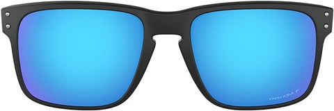 OAKLEY MEN'S HOLBROOK SQUARE SUNGLASSES, MATTE BLACK/PRIZM SAPPHIRE IRIDIUM POLARIZED, OO9102 55