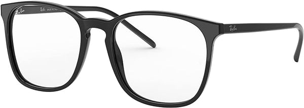 RAY-BAN SQUARE PRESCRIPTION EYEGLASS FRAMES, BLACK/DEMO LENS, RX5387 54