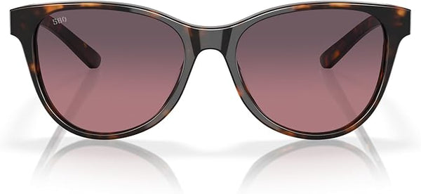 COSTA DEL MAR WOMAN SUNGLASSES TORTOISE FRAME, ROSE GRADIENT LENSES, 57