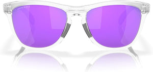 OAKLEY FROGSKINS RANGE LOW BRIDGE FIT ROUND SUNGLASSES, MATTE CLEAR/PRIZM VIOLET, OO9284A  55