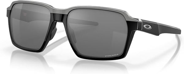 OAKLEY MEN'S PARLAY RECTANGULAR SUNGLASSES, POLISHED BLACK/PRIZM BLACK, OO4143 58