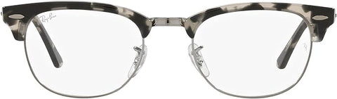 RAY-BAN CLUBMASTER SQUARE PRESCRIPTION EYEWEAR FRAMES, GREY HAVANA/DEMO LENS, RX5154 51