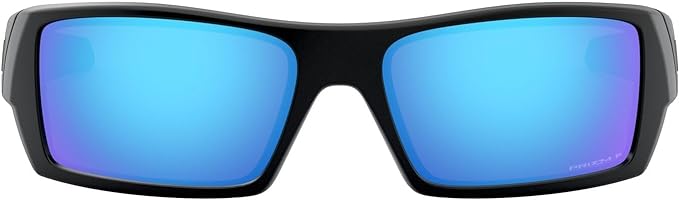 OAKLEY MEN'S GASCAN RECTANGULAR SUNGLASSES, MATTE BLACK/PRIZM SAPPHIRE IRIDIUM POLARIZED, OO9014 60