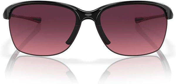 OAKLEY WOMEN'S UNSTOPPABLE RECTANGULAR SUNGLASSES, POLISHED BLACK/ROSE GRADIENT POLARIZED, OO9191 65