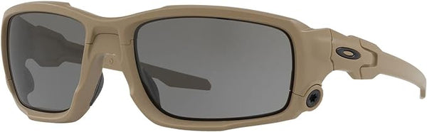 OAKLEY MEN'S BALLISTIC SHOCKTUBE RECTANGULAR SUNGLASSES, TERRAIN TAN/GREY, OO9329 61