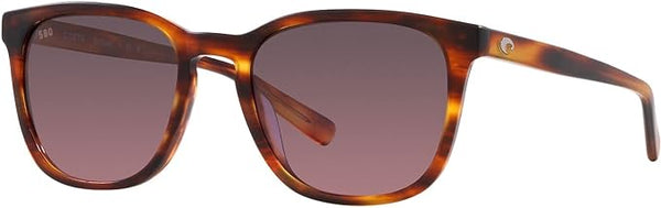 COSTA DEL MAR MEN'S SULLIVAN SQUARE SUNGLASSES, MATTE TORTOISE/ROSE GRADIENT POLARIZED 580G, 52