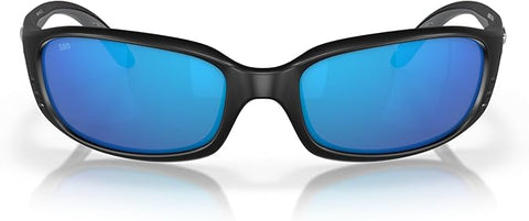 COSTA DEL MAR MAN SUNGLASSES MATTE BLACK/ BLUE MIRROR, 59