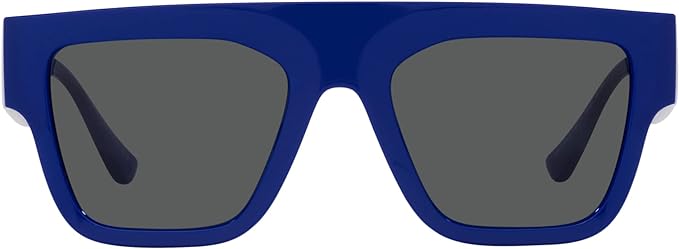 VERSACE MAN SUNGLASSES BLUETTE FRAME, DARK GREY LENSES, 53