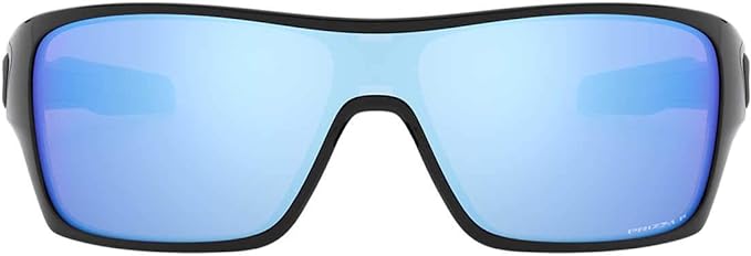 OAKLEY MEN'S TURBINE ROTOR RECTANGULAR SUNGLASSES, POLISHED BLACK/PRIZM DEEP WATER POLARIZED, OO9307 32