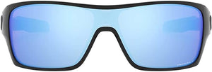 OAKLEY MEN'S TURBINE ROTOR RECTANGULAR SUNGLASSES, POLISHED BLACK/PRIZM DEEP WATER POLARIZED, OO9307 32